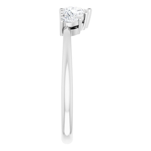 0.83 ct. Pear Cut Diamond Wedding Band 5 Stone Anniversary Ring-VIRABYANI
